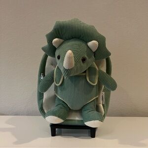 Popatu Kids’ Dino Trolley Rolling Backpack with Removable stuffed Animal - Green